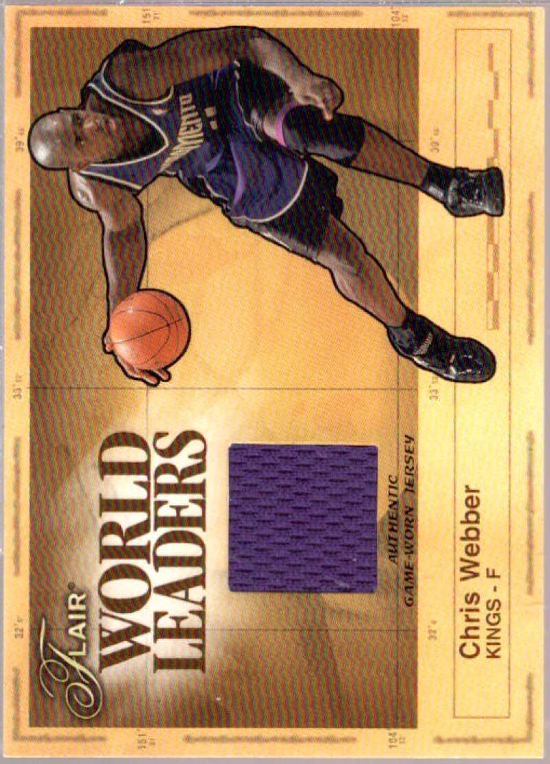 Chris Webber Card 2003-04 Flair World Leaders Game Used #CR  Image 1