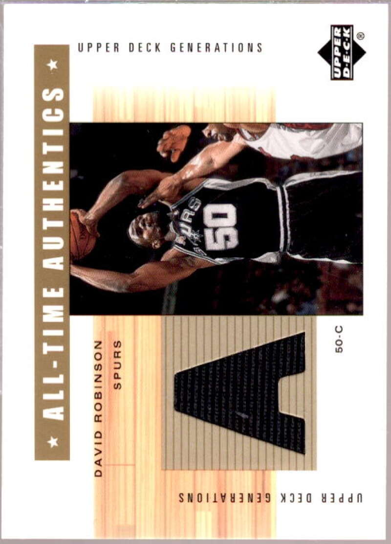 David Robinson Card 2002-03 Upper Deck Generations All-Time Authentics #DRA  Image 1