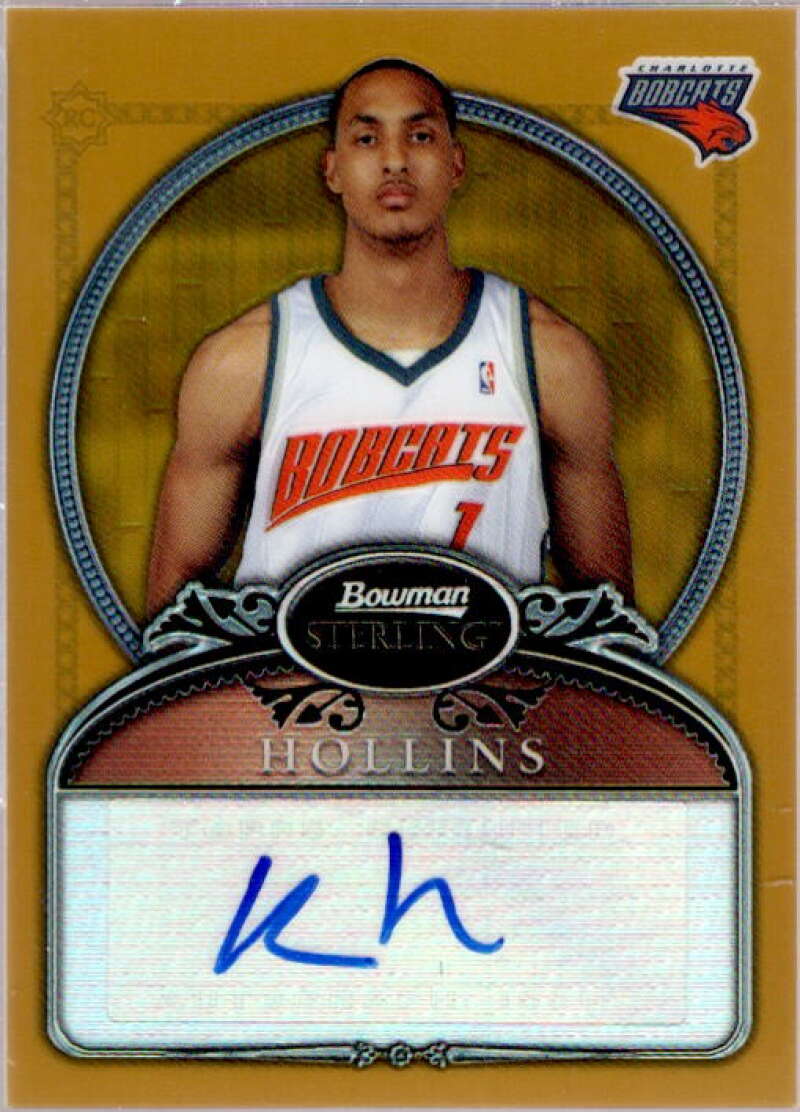 Ryan Hollins AU Card 2006-07 Bowman Sterling Refractors Gold #90  Image 1