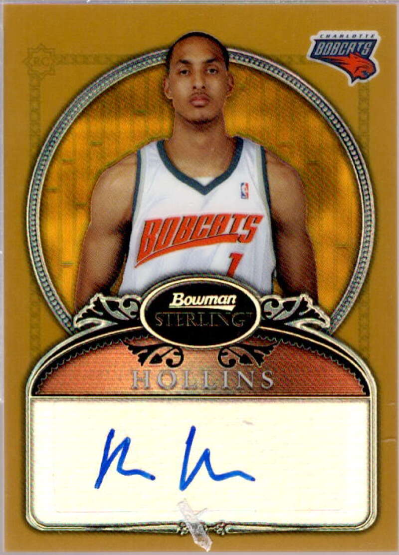 Ryan Hollins AU Card 2006-07 Bowman Sterling Refractors Gold #90  Image 1