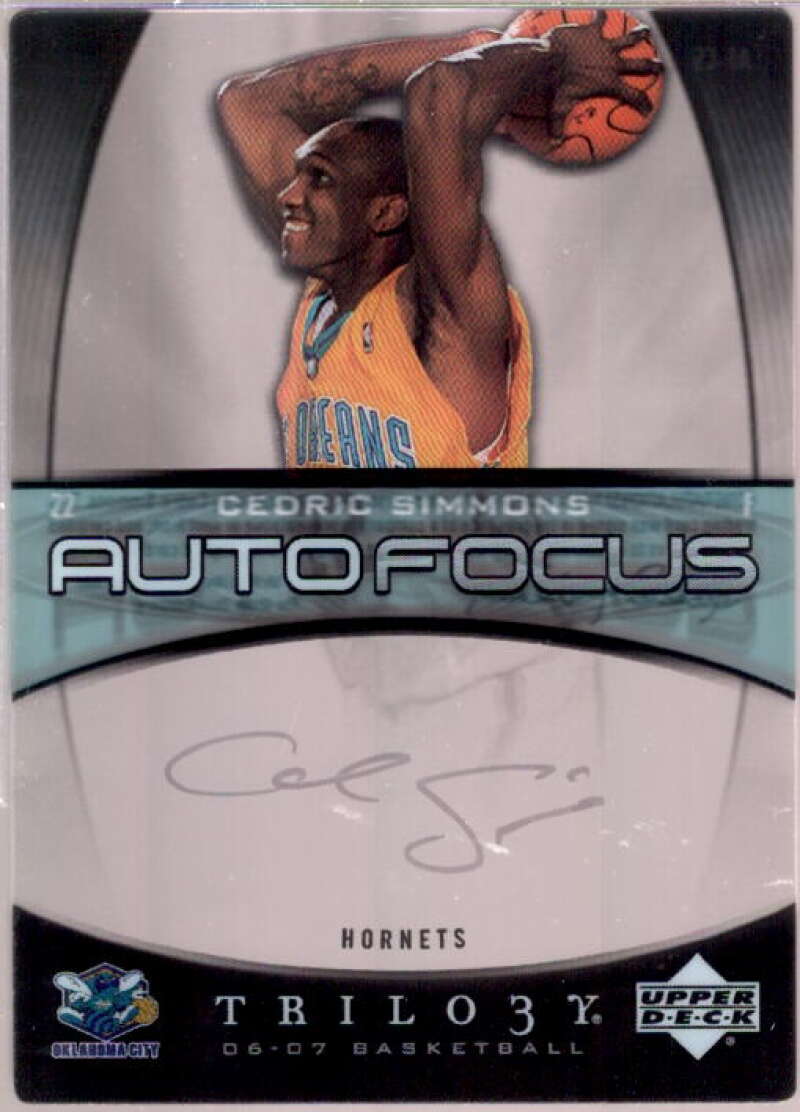 Cedric Simmons Card 2006-07 Upper Deck Trilogy Auto Focus #AFCS  Image 1