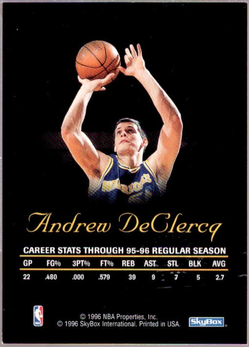 Andrew DeClercq Card 1996-97 SkyBox Premium Autographics #15  Image 2