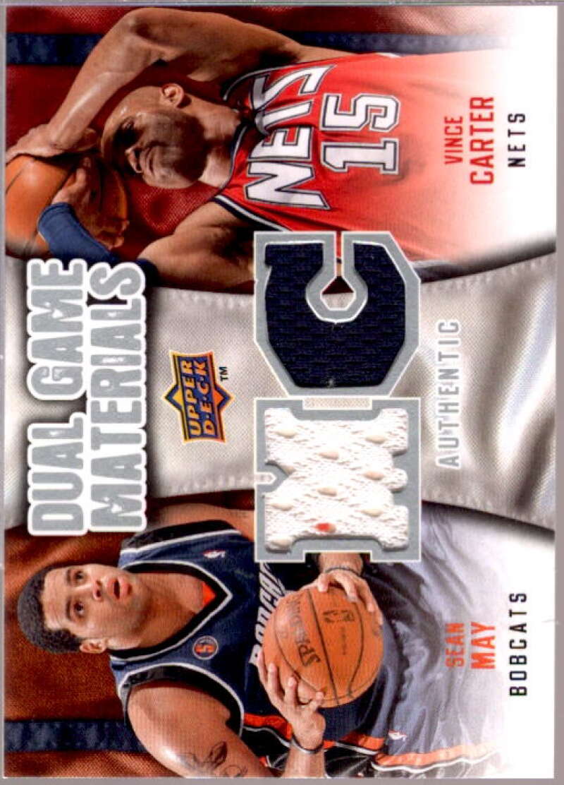 Sean May/Vince Carter Card 2009-10 Upper Deck Game Materials Dual #DGCM  Image 1