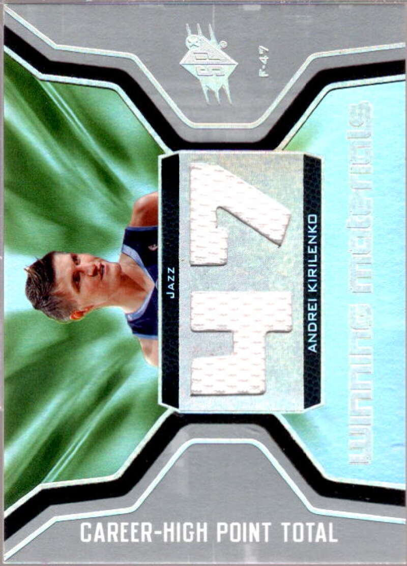 Andrei Kirilenko Card 2007-08 SPx Winning Materials Jersey Numbers #AK  Image 1