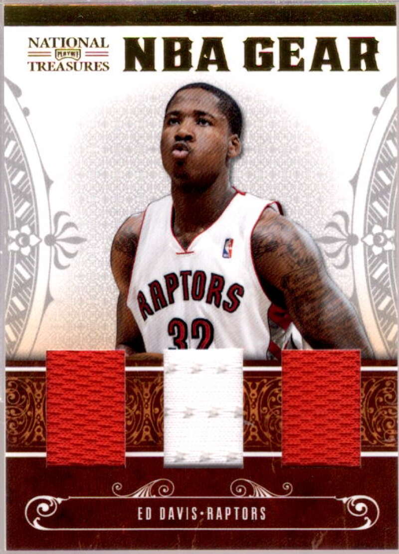 Ed Davis Card 2010-11 Playoff National Treasures NBA Gear Trios #32  Image 1