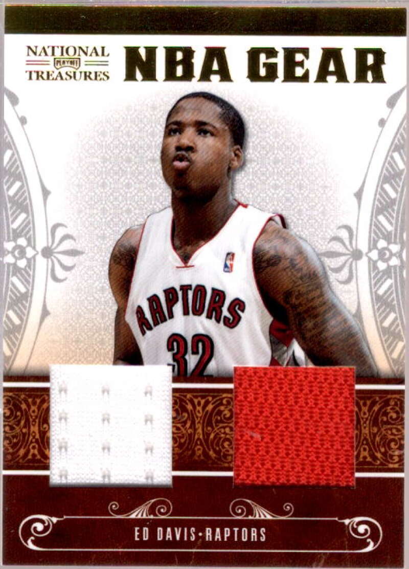 Ed Davis Card 2010-11 Playoff National Treasures NBA Gear Trios #32  Image 1