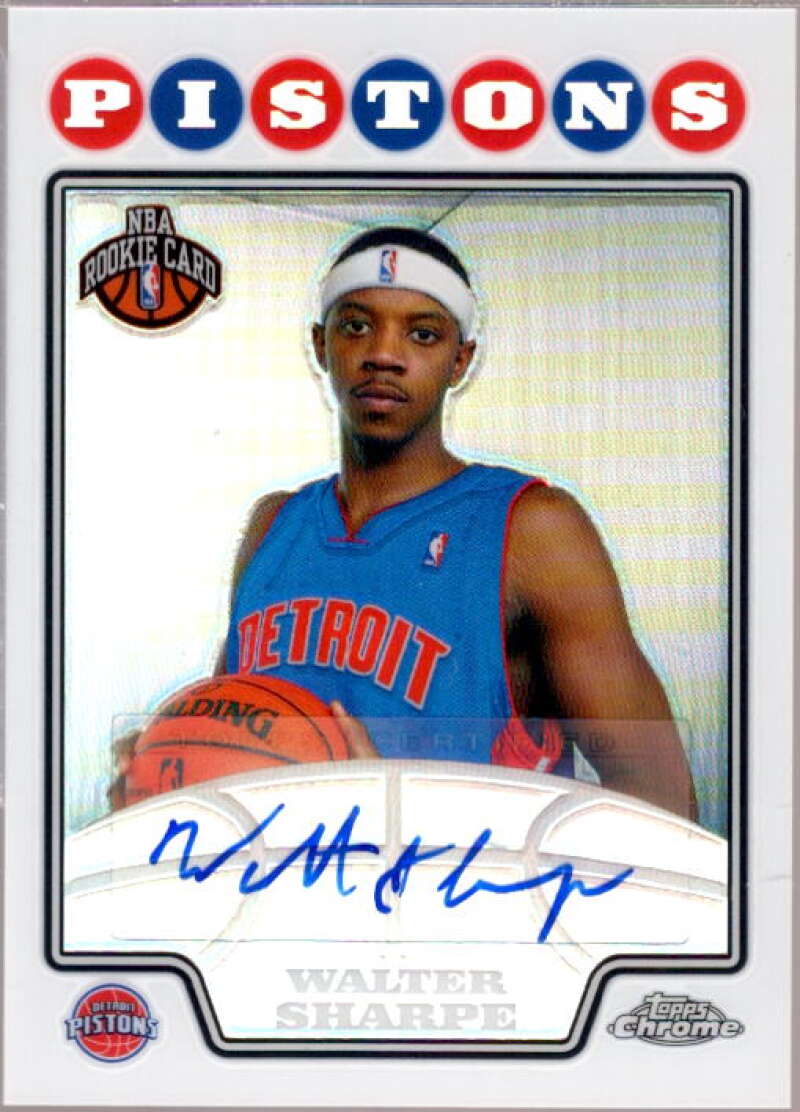 Walter Sharpe AU Card 2008-09 Topps Chrome Refractors #253  Image 1