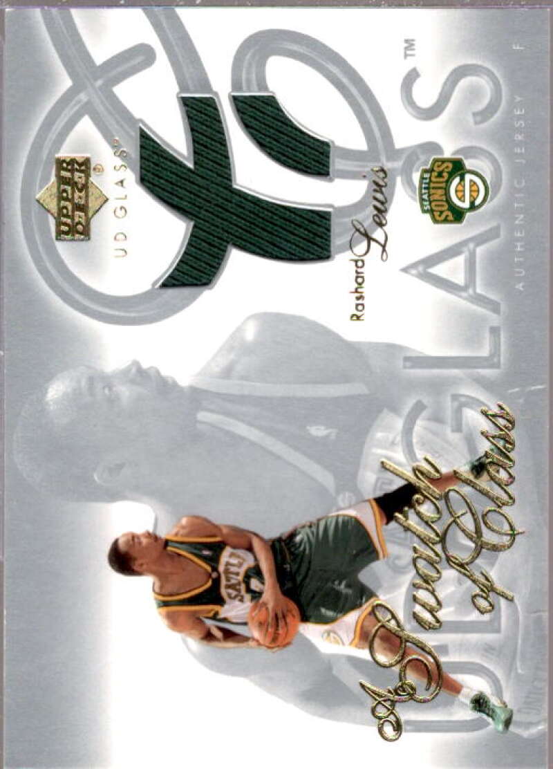 Rashard Lewis Card 2003-04 UD Glass Swatch of Class #SCRL  Image 1