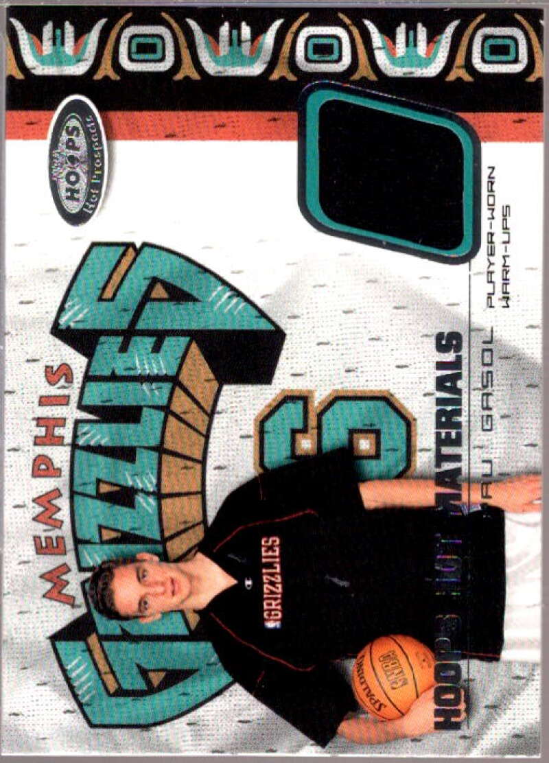 Pau Gasol Card 2001-02 Hoops Hot Prospects Hot Materials #35  Image 1