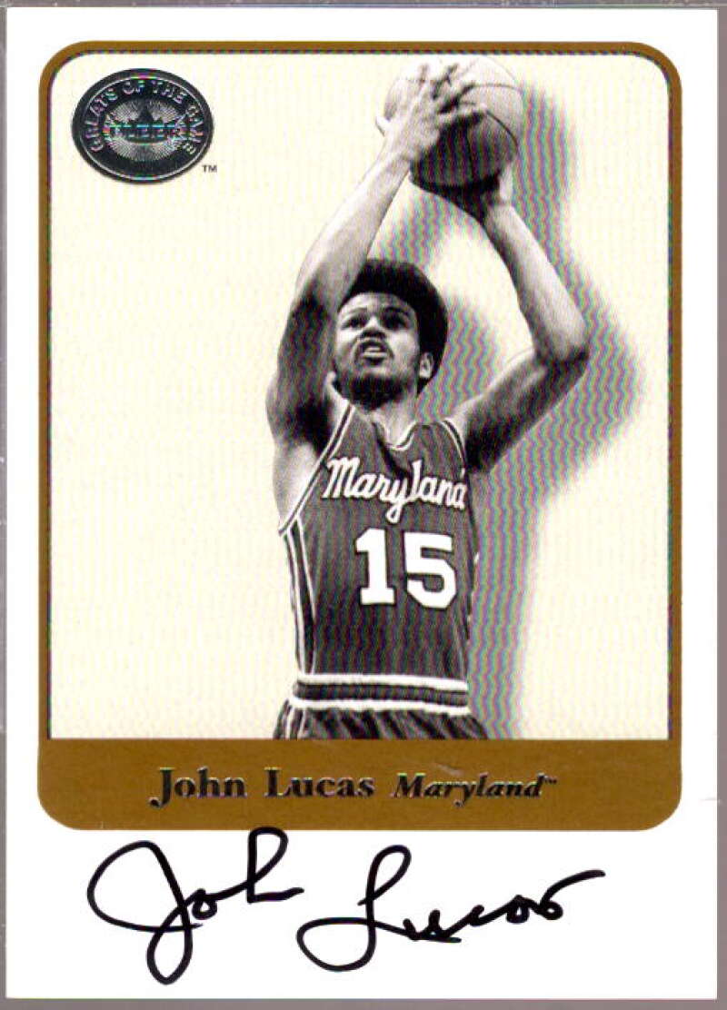 John Lucas Card 2001 Greats of the Game Autographs #37  Image 1