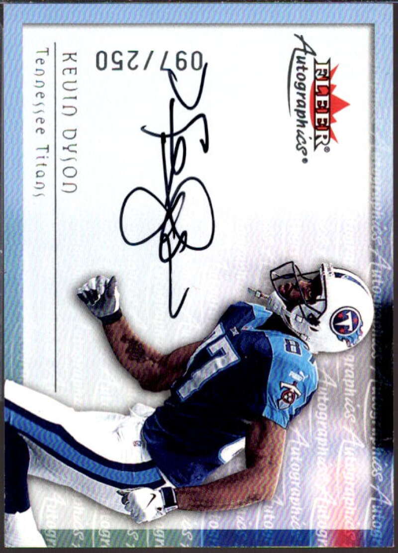 Kevin Dyson Card 2000 Fleer Tradition Autographics Silver #42  Image 1