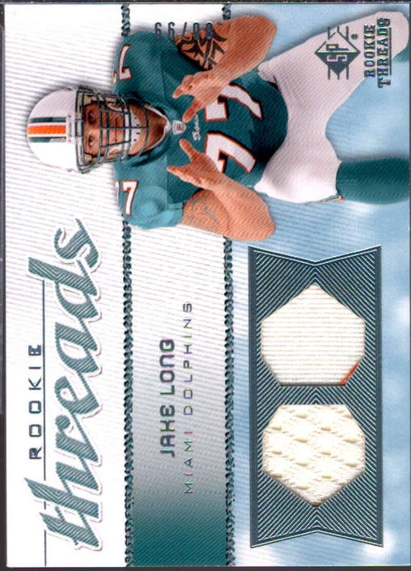 Jake Long Card 2008 SP Rookie Threads Rookie Threads Patch 99 #RTJL  Image 1