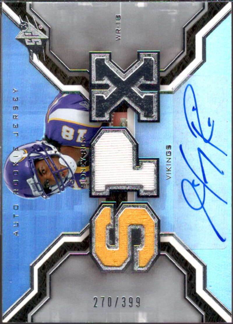 Sidney Rice JSY AU/399 RC Card 2007 SPx #213  Image 1