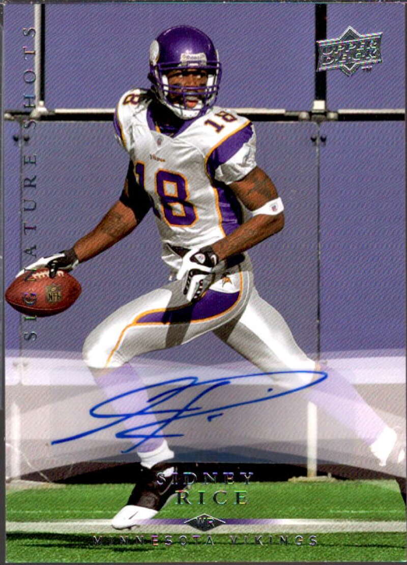 Sidney Rice Card 2008 Upper Deck Signature Shots #SS18  Image 1