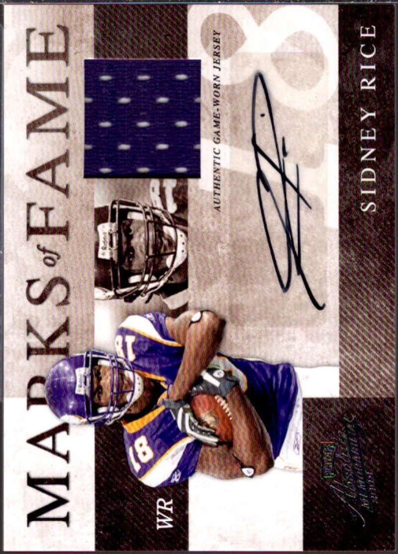 Sidney Rice/35 2008 Absolute Memorabilia Marks of Fame Materials Autographs #17  Image 1