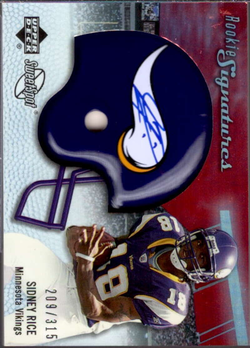 Sidney Rice AU/315 RC Card 2007 Sweet Spot #139  Image 1