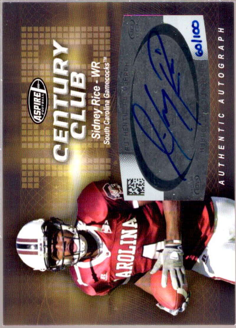 Sidney Rice Card 2007 Aspire Century Club Autographs #21  Image 1