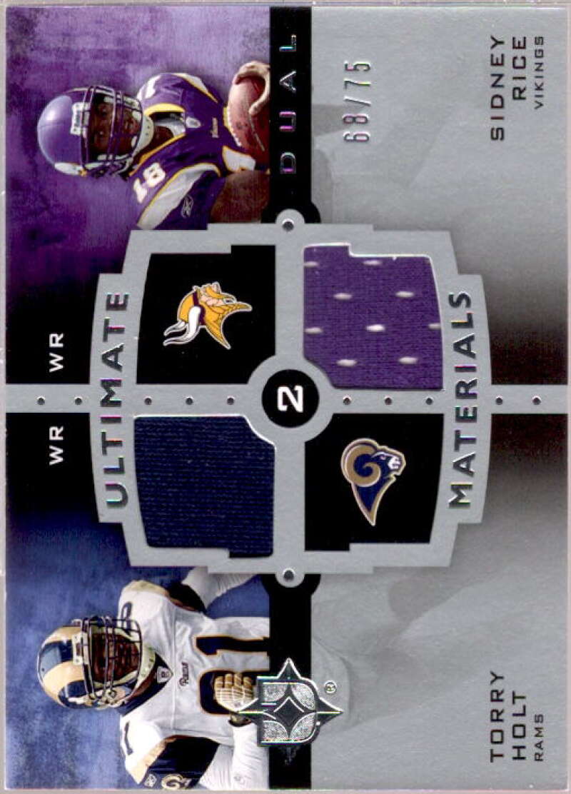 Torry Holt/Sidney Rice Card 2007 Ultimate Collection Materials Dual #23  Image 1