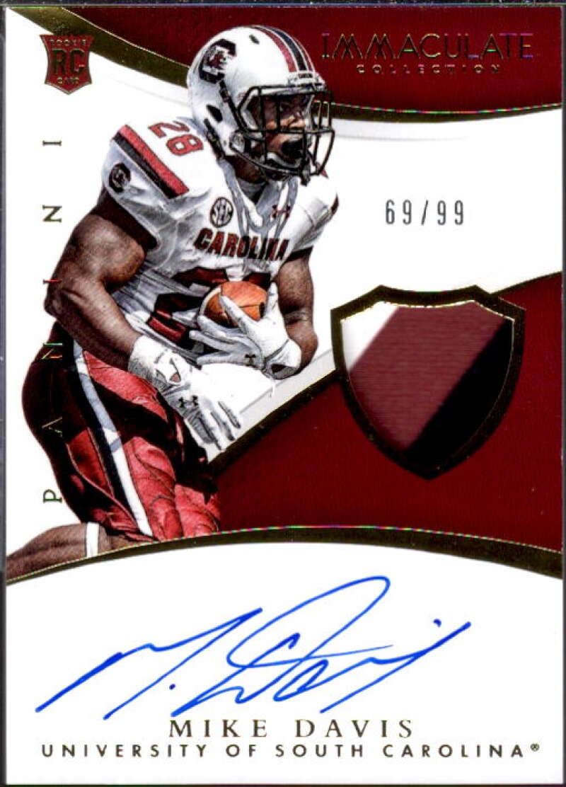 Mike Davis Card 2015 Immaculate Collection Collegiate Multisport Autograph #317  Image 1