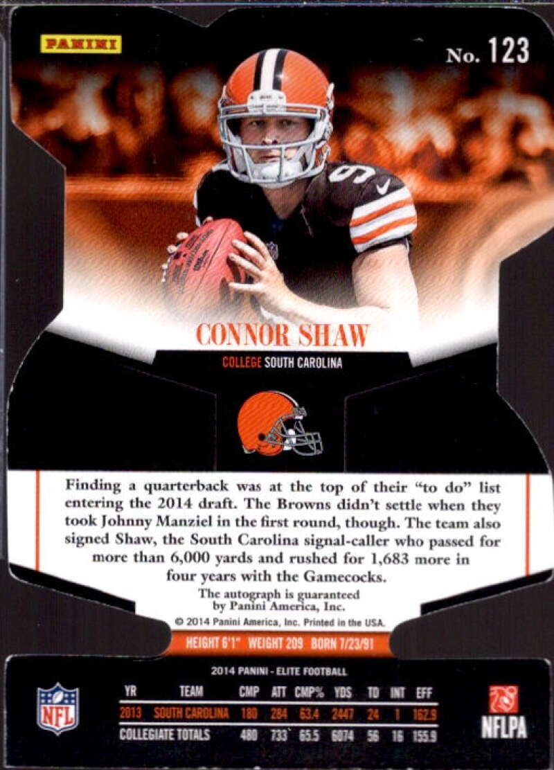 Connor Shaw AU Card 2014 Elite Status Gold #123  Image 2