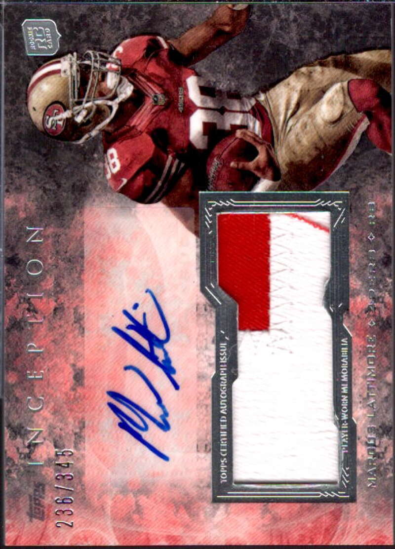 Marcus Lattimore/345 2013 Topps Inception Rookie Jumbo Patch Autographs #IAJPML  Image 1