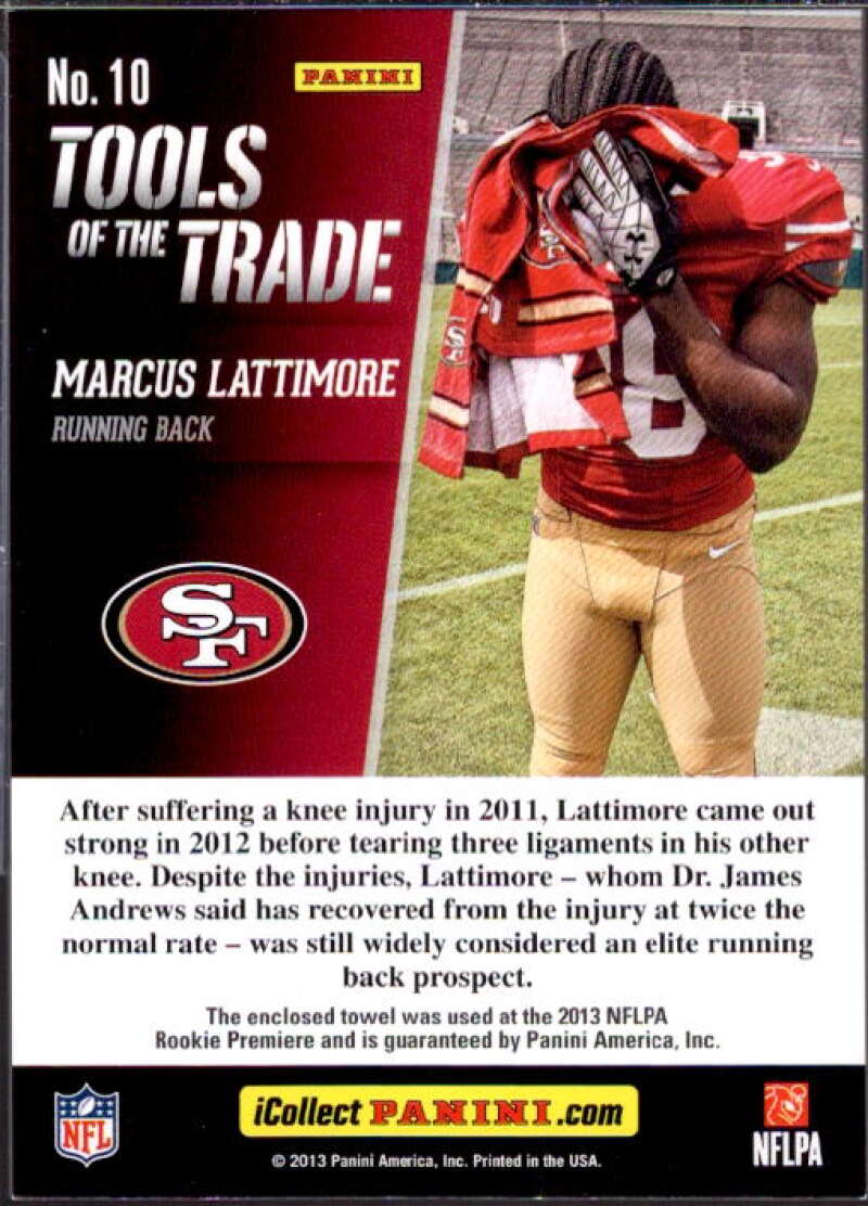 Marcus Lattimore 2013 Panini National Convention Tools of the Trade Towels #10  Image 2