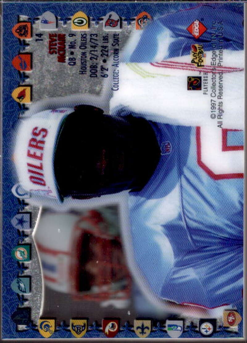 Steve McNair Card 1997 Excalibur Game Helmets #14  Image 2