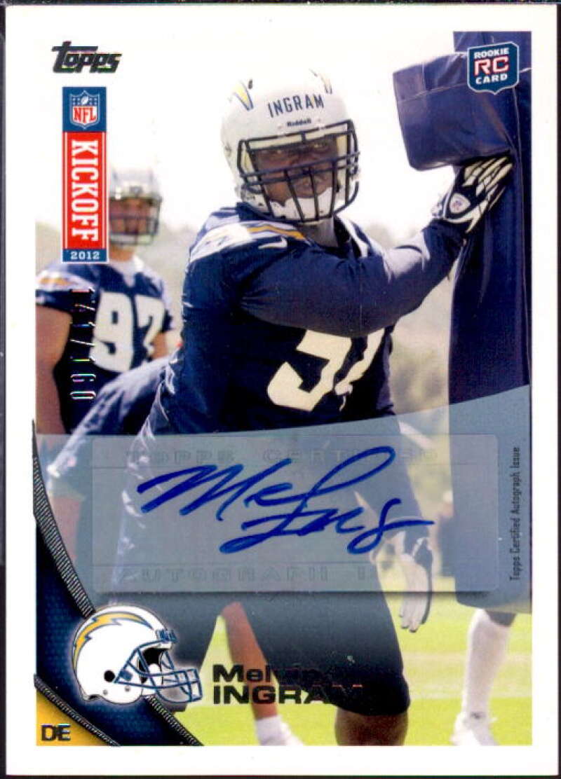 Melvin Ingram Card 2012 Topps Kickoff Autographs #7  Image 1