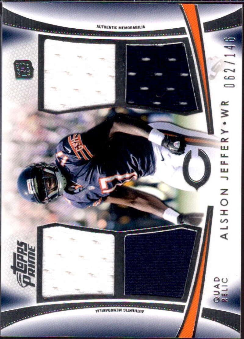 Alshon Jeffery Card 2012 Topps Prime Quad Relics #QRAJE  Image 1