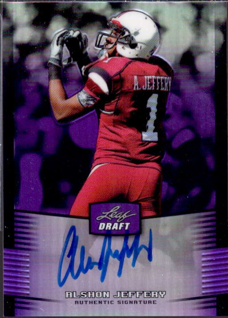 Alshon Jeffery Card 2012 Leaf Metal Draft Prismatic Purple #AJ1  Image 1