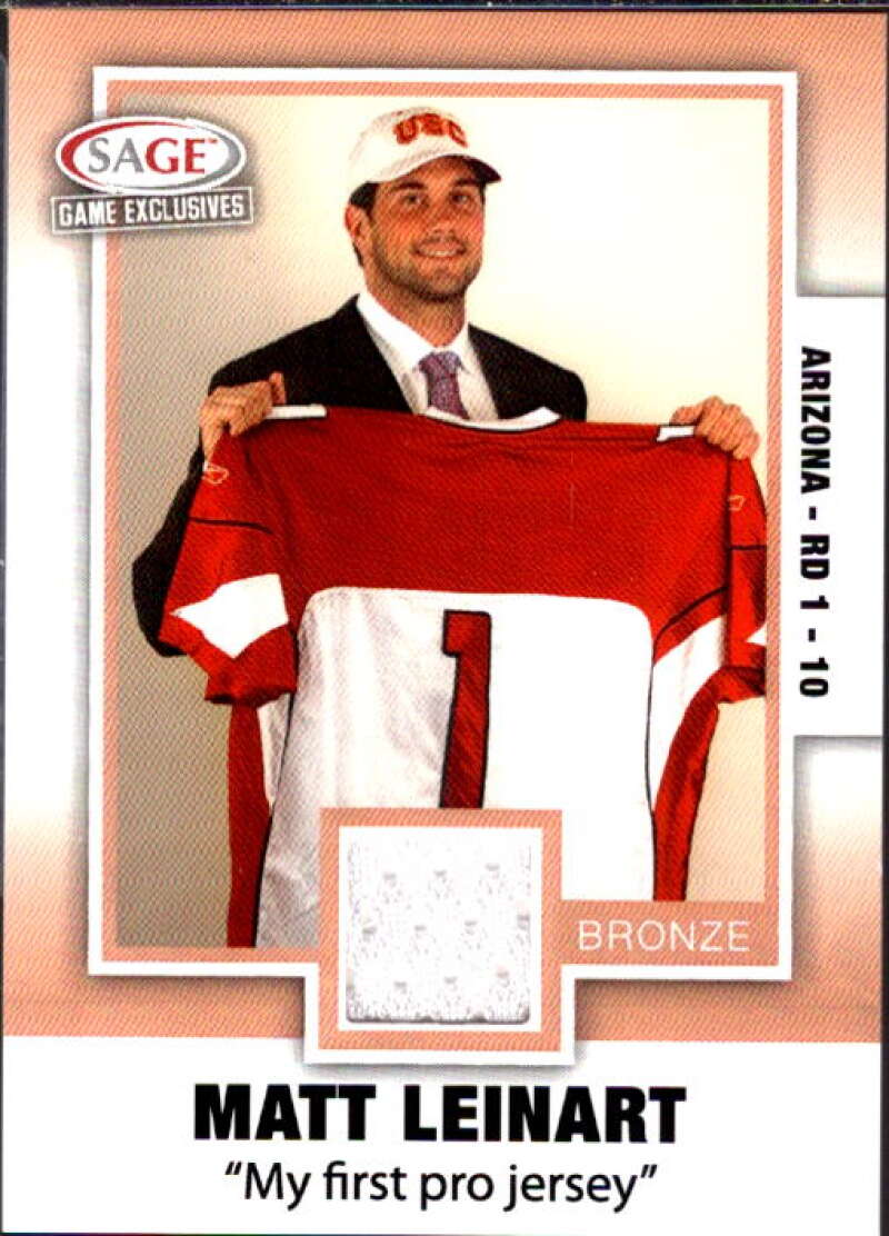 Matt Leinart NFL Card 2006 SAGE Game Exclusive Matt Leinart Jerseys Bronze #ML6  Image 1