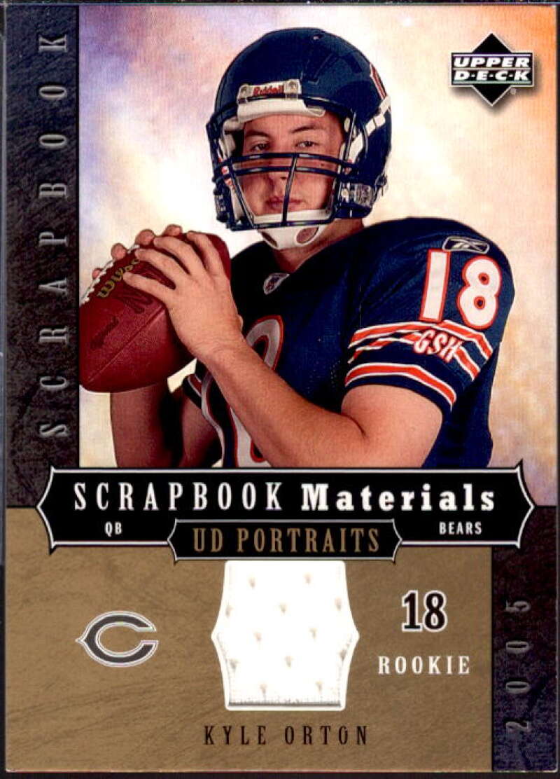 Kyle Orton Card 2005 UD Portraits Scrapbook Materials #SBKO  Image 1