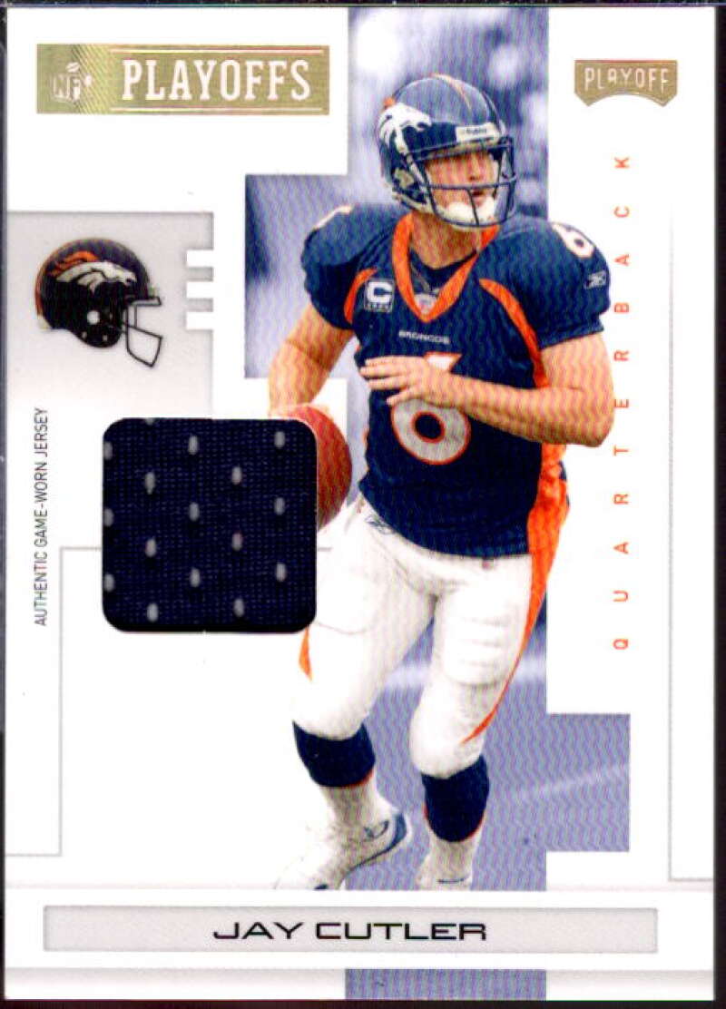 Jay Cutler Card 2007 Playoff NFL Playoffs Materials Gold #29  Image 1