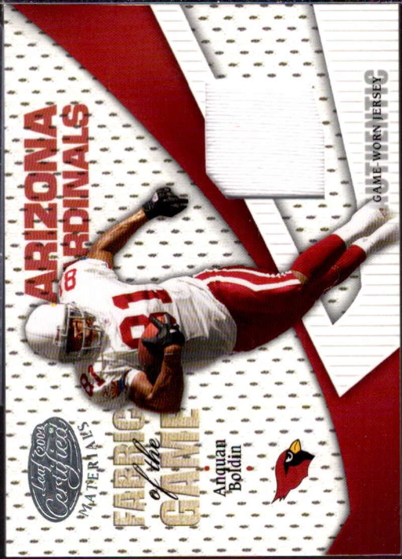 Anquan Boldin Card 2004 Leaf Certified Materials Fabric of the Game #FG4  Image 1