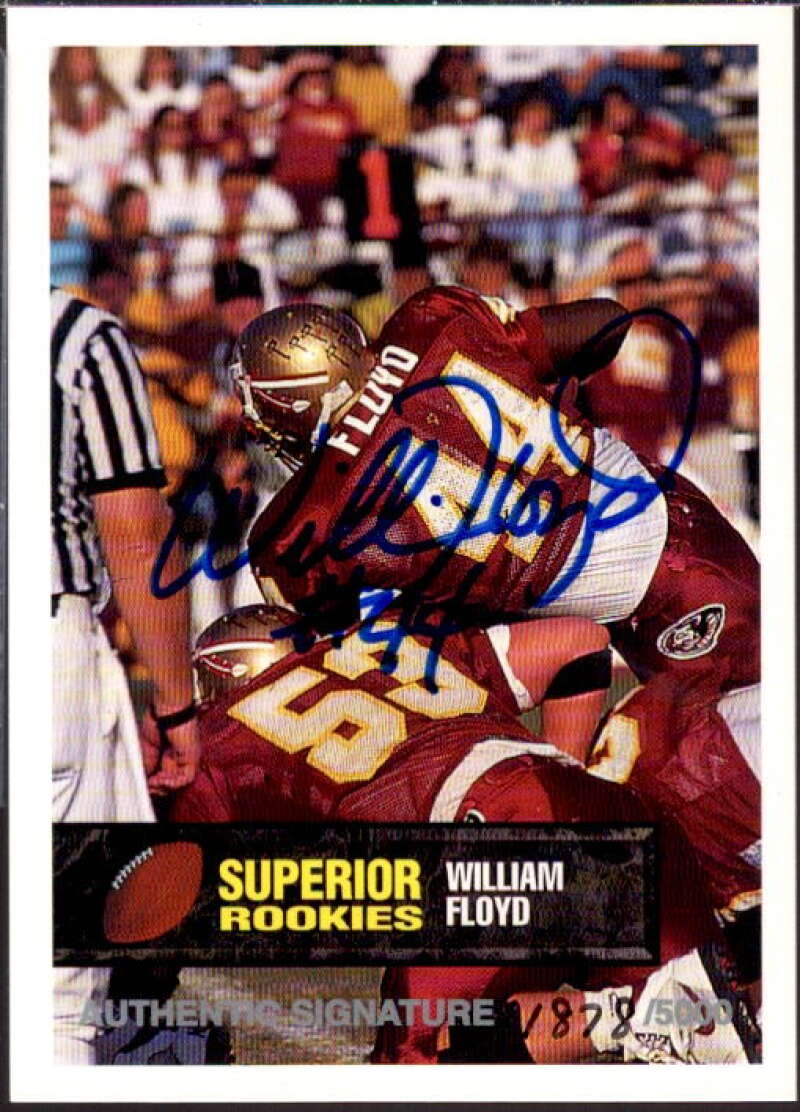 William Floyd/5000 Card 1994 Superior Rookies Autographs #50  Image 1