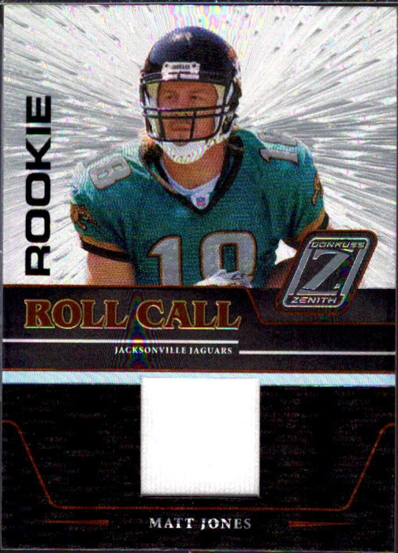 Matt Jones Card 2005 Zenith Rookie Roll Call Jerseys #RC18  Image 1