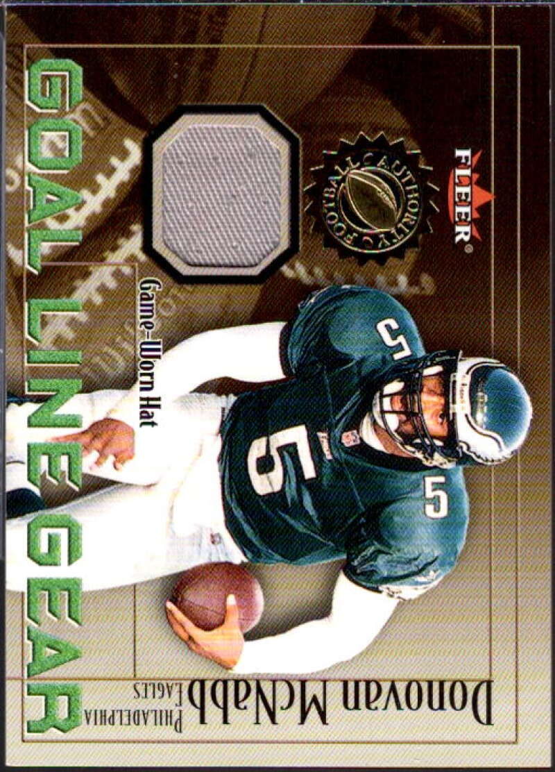 Donovan McNabb Hat/300 Card 2001 Fleer Authority Goal Line Gear #33  Image 1