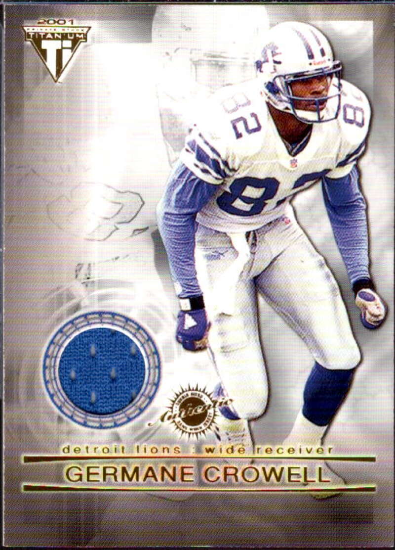 Germane Crowell/Herman Moore 2001 Titanium Double Sided Jerseys Patches #82  Image 1