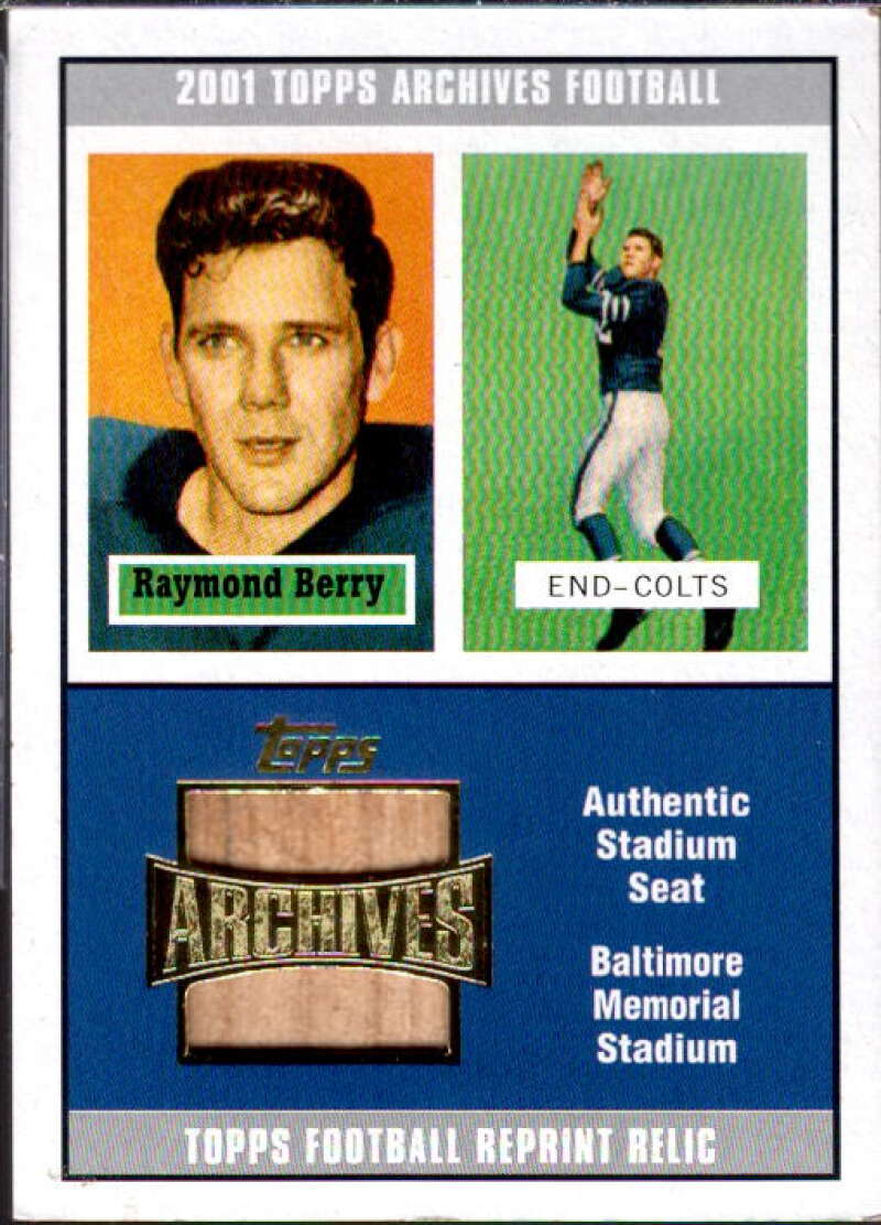 Raymond Berry Card 2001 Topps Archives Relic Seats #ASRB  Image 1