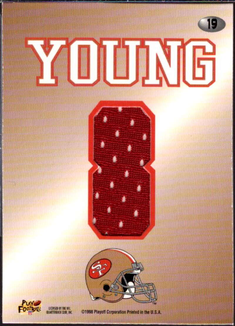 Steve Young Card 1998 Playoff Momentum Team Threads Home #19  Image 2