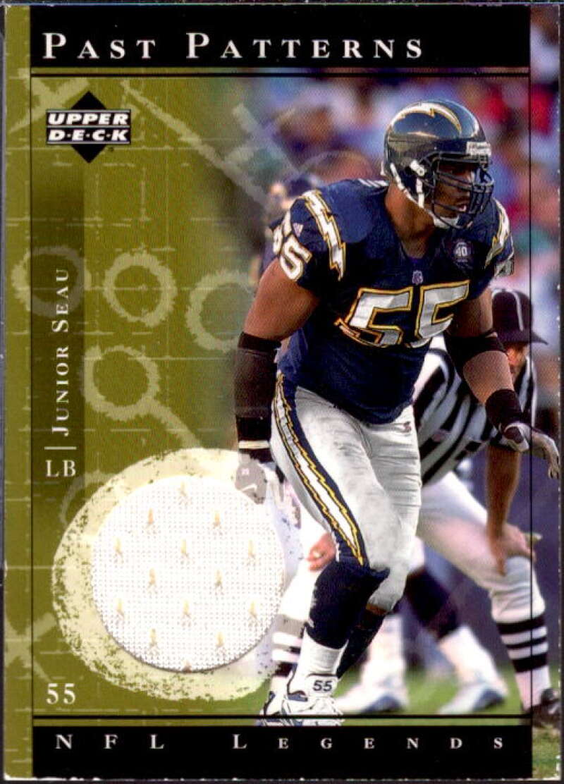 Junior Seau Card 2001 Upper Deck Legends Past Patterns Jerseys #PPJS  Image 1