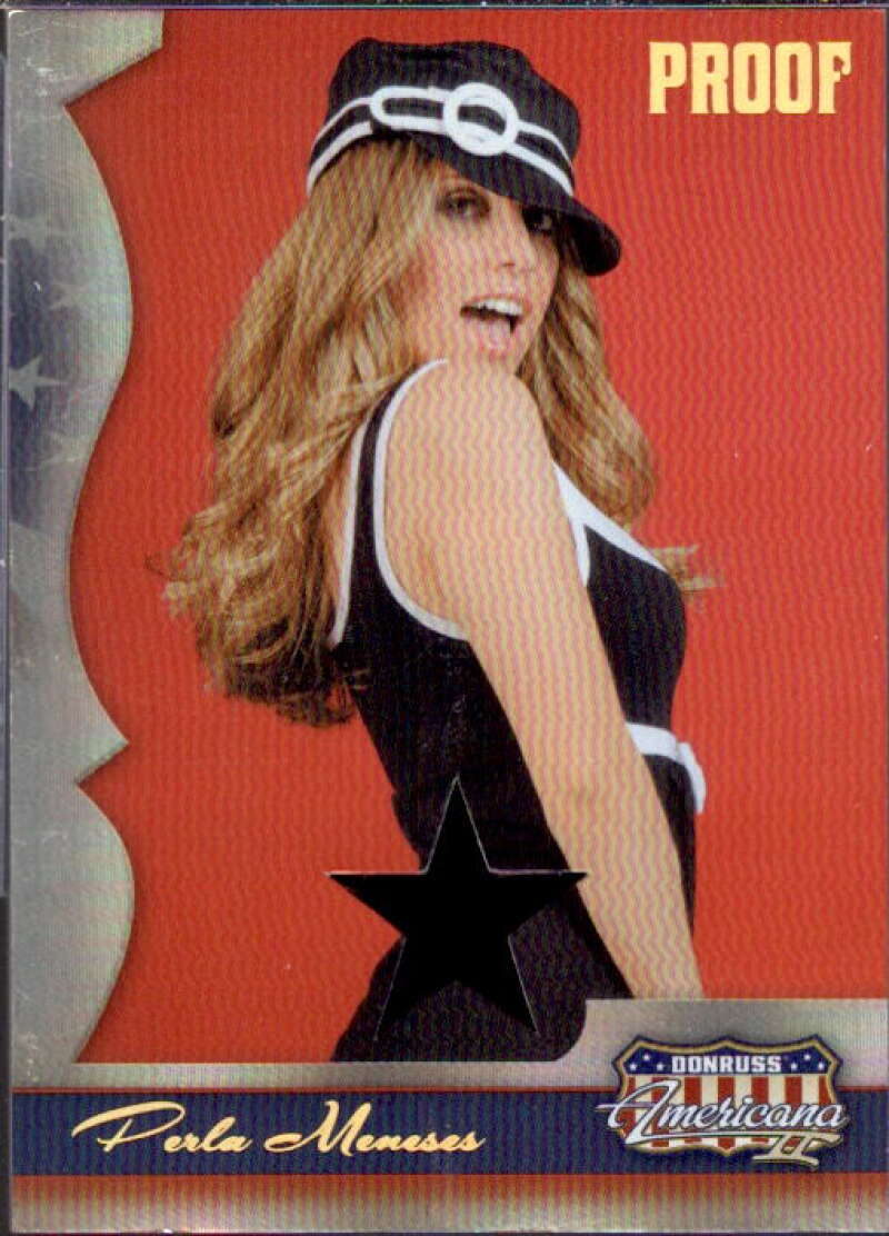 Perla Meneses Card 2008 Americana II Stars Material Gold Proofs #164  Image 1