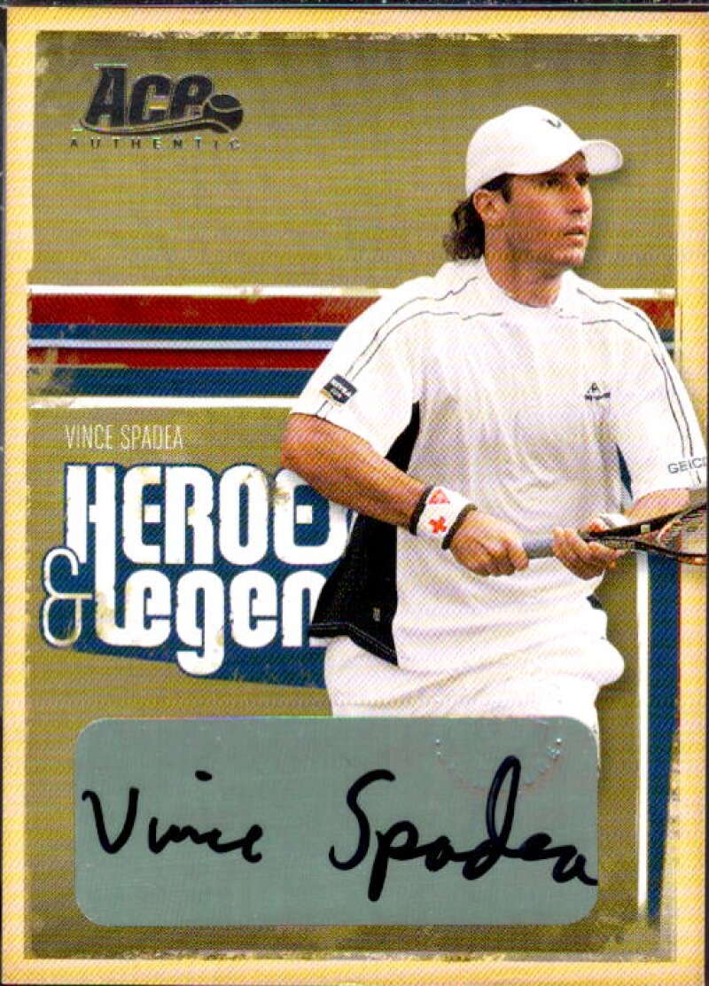 Vince Spadea/275 Card 2006 Ace Authentic Heroes and Legends Autographs #91  Image 1