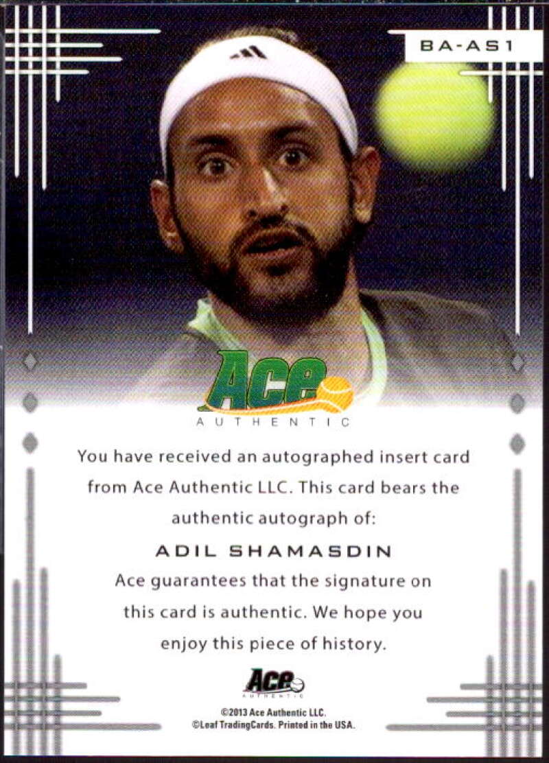 Adil Shamasdin Card 2013 Ace Authentic #BAAS1  Image 2