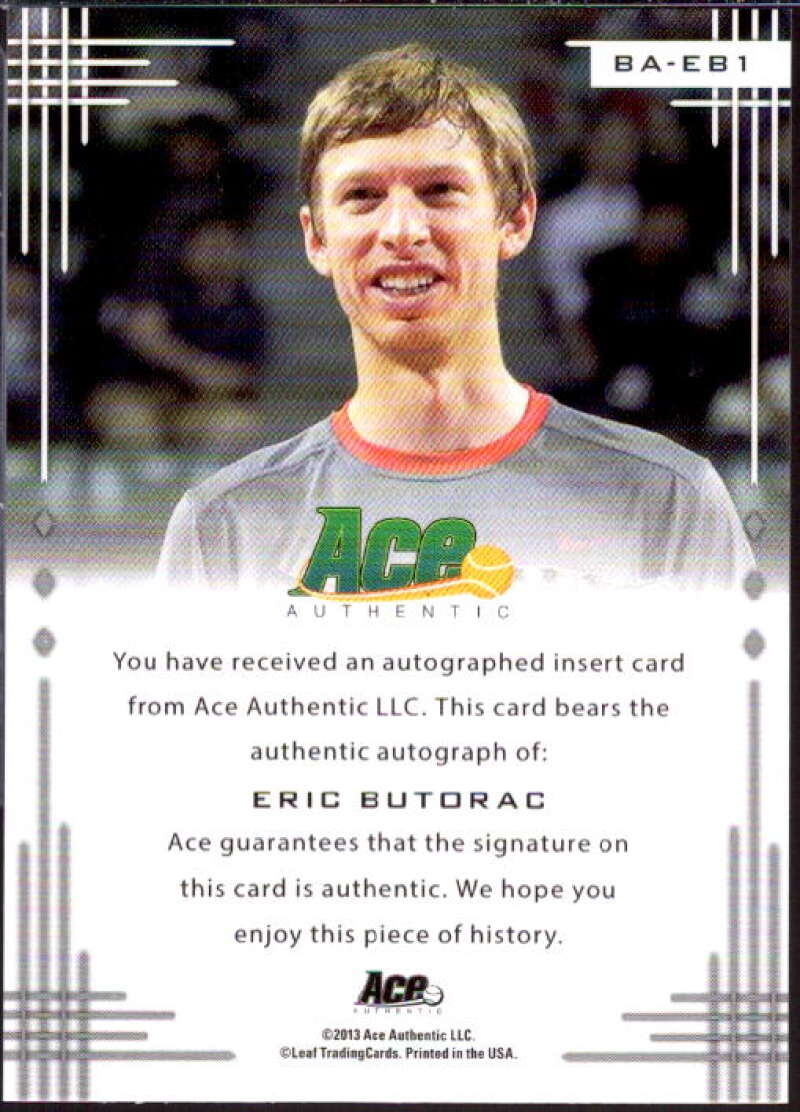 Eric Butorac Card 2013 Ace Authentic #BAEB1  Image 2