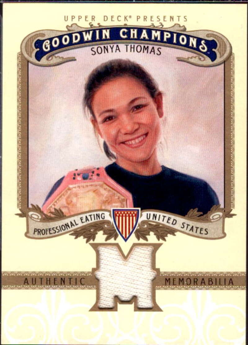 Sonya Thomas Card 2012 Upper Deck Goodwin Champions Memorabilia #MST  Image 1