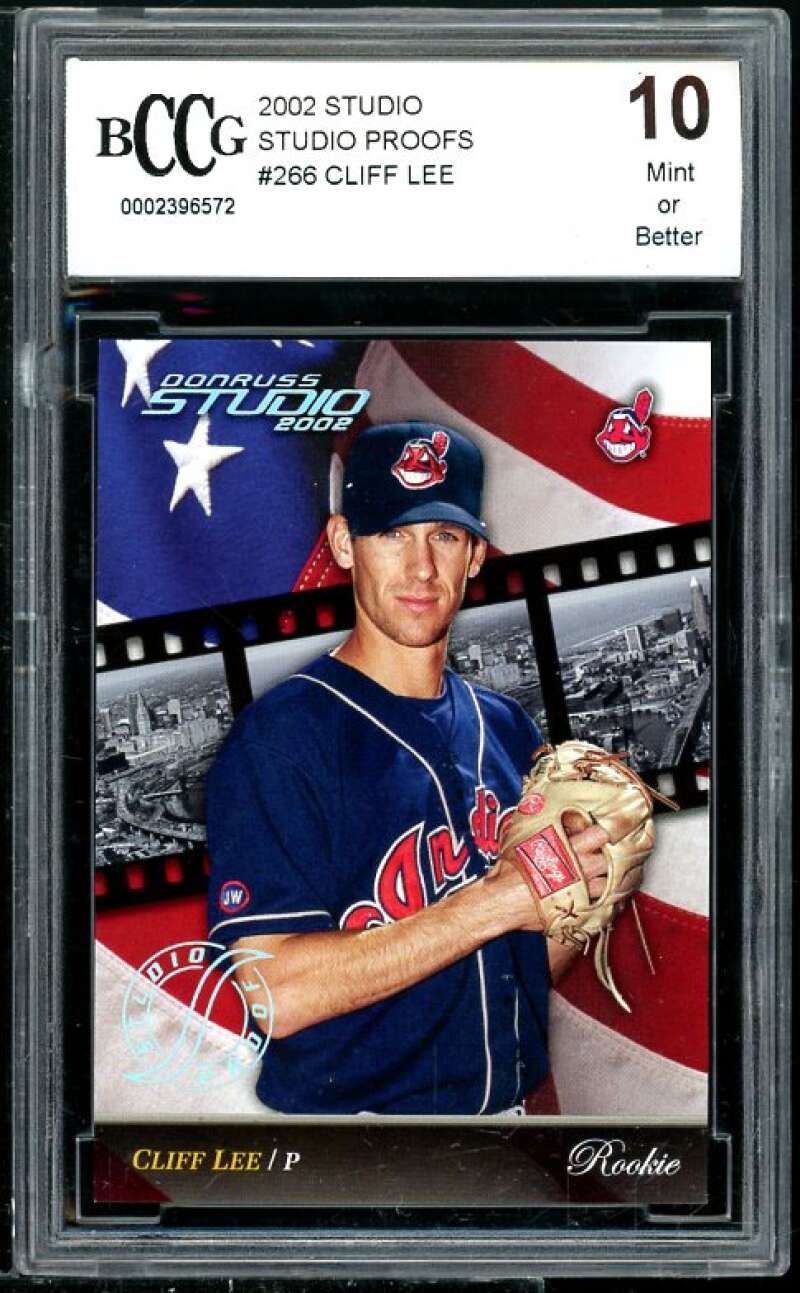 Cliff Lee Rookie Card 2002 Studio Studio Proofs #266 BGS BCCG 10 Image 1