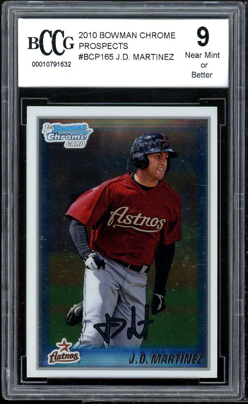 J.D. Martinez Rookie Card 2010 Bowman Chrome Prospects #BCP165 BGS BCCG 9 Image 1