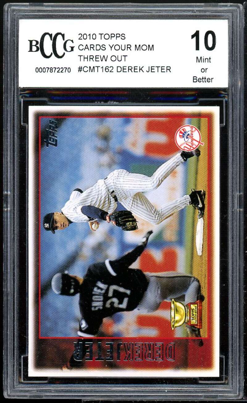 Derek Jeter Card 2010 Topps Cards Your Mom Threw Out #CMT162 BGS BCCG 10 Image 1