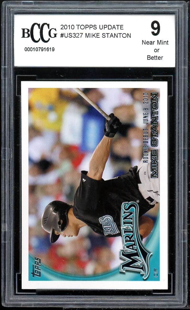 Mike Stanton Rookie Card 2010 Topps Update #US-327 BGS BCCG 9 Image 1